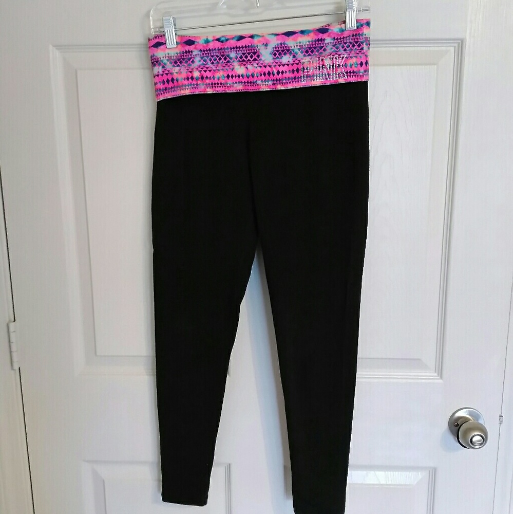 Victoria's Secret PINK Yoga Pants Bling Capri - Picture 2 of 3